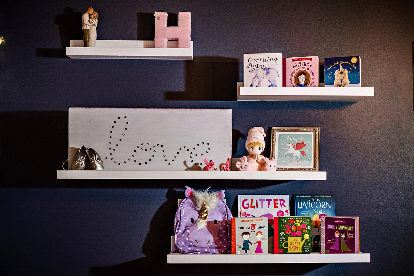 shelves for little girl room
